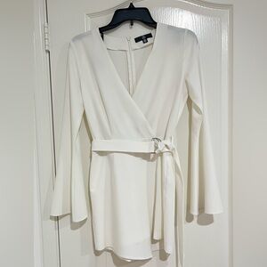 White Romper with Belt